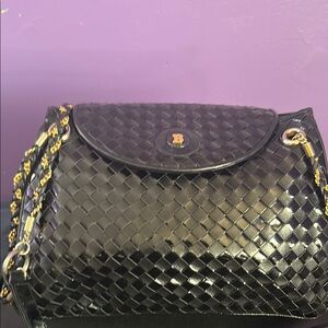 Bally Black Woven Bag